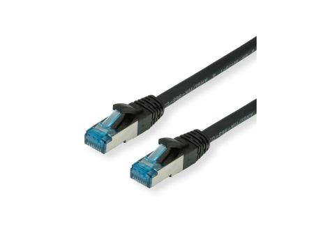 VALUE Kabel krosowy Kat.6A (klasa EA) S/FTP (PiMF), LSOH, czarny, 0,3 m