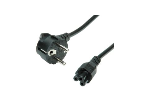 Kabel zasilający VALUE, 3-pol. notebook-żeńskie, czarny, 1,8 m