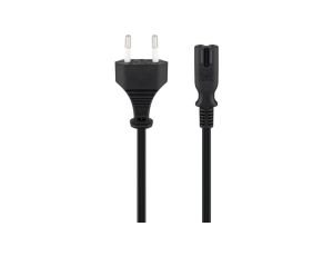 Kabel zasilający z wtyczką Euro, 0,5 m, czarny - Długość kabla 0.5 m
