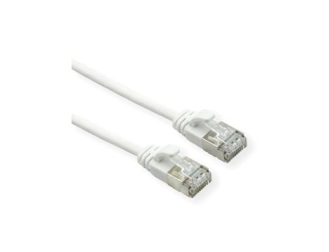 ROLINE F/UTP DataCenter Patchkabel Cat.6A (Class EA), LSOH, extra dun, wit, 0,3 m