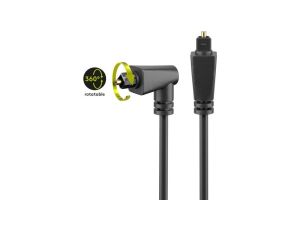 Kątowy kabel Toslink i obrotowe - Długość kabla 2 m