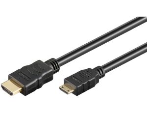 Przewód HDMI™ o dużej szybkości transmisji z Ethernetem (Mini), pozłacany - Długość kabla 3 m