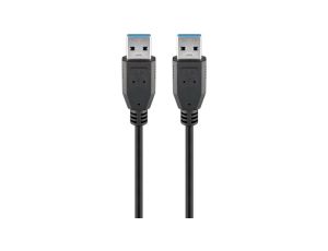 Kabel USB 3.0 Superspeed, Czarny - Długość kabla 1 m