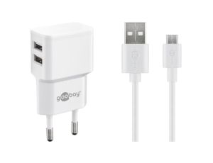 Zestaw do ładowania z dwoma Micro USB 2,4 A