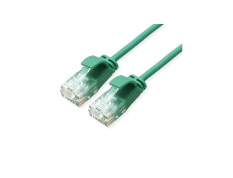 ROLINE UTP Data Centre Patchkabel Cat.6A (Class EA), LSOH, extra dun, groen, 1,5 m
