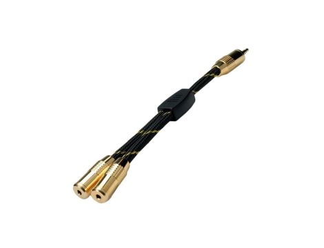 Kabel adaptera ROLINE GOLD 3,5 mm (1x męski, 2x żeński), 0,15 m