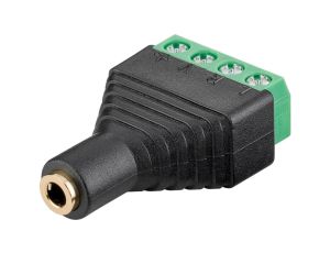 Kostka zaciskowa 4-pinowa Gniazdo jack 3,5 mm (4-pinowe, stereo)