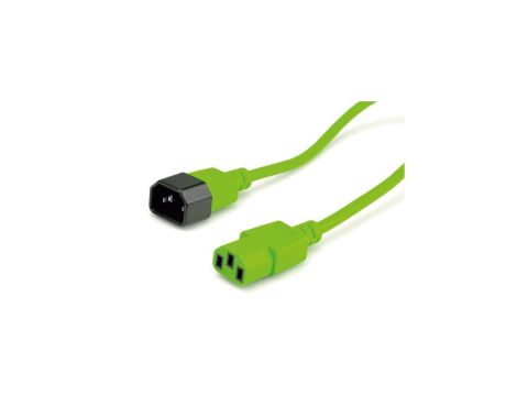 Przedłużacz zasilania ROLINE, IEC 320 C14 - C13, zielony, 1,8 m