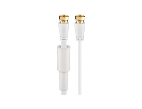 Kabel płaski SAT (80 dB), podwójne ekranowanie, odporny na warunki atmosferyczne - Długość kabla 7.5 m