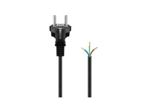 Kabel ochronny stykowy do montażu, 2 m, czarny - Długość kabla 2 m