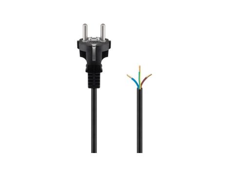 Kabel ochronny stykowy do montażu, 2 m, czarny - Długość kabla 2 m