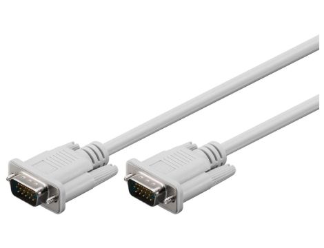 Kabel do monitora VGA, niklowany - Długość kabla 3 m