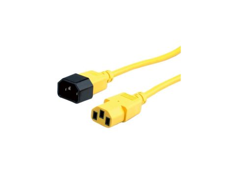 Przedłużacz zasilania ROLINE, IEC 320 C14 - C13, żółty, 0,8 m