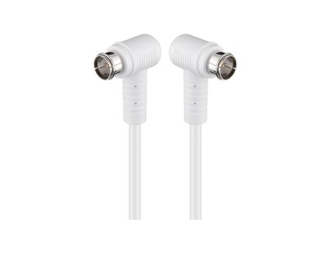 Kabel przyłączeniowy SAT kątowy, szybkozłączka F, podwójne ekranowanie - Długość kabla 2.5 m