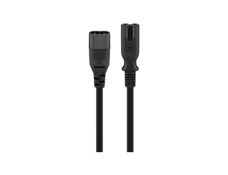 Kabel przedłużający C7/C8, 2 m, czarny - Wersja kolorystyczna Czarny