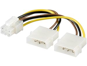 Kabel/Adapter zasilający karty graficznej do komputera, PCI-E/PCI Express 6-pinowy - Długość kabla 0.15 m