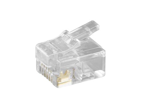 Wtyk Western RJ12 do kabla płaskiego, 6-pinowy - Połączenie typu Wtyk RJ12 (6P6C)