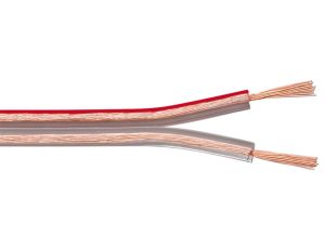 Kabel głośnikowy Przezroczysty CU - Długość kabla 10 m