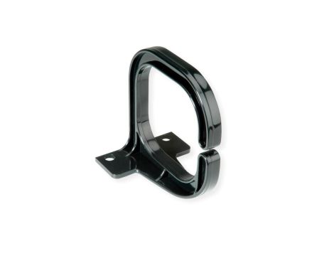 Ucho kablowe 19 80x80mm, plastikowe, czarne
