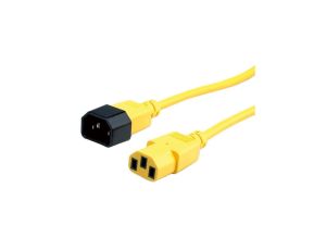 Przedłużacz zasilania ROLINE, IEC 320 C14 - C13, żółty, 3 m