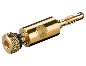 Wtyk bananowy z przyłączem gwintowanym - Wersja kolorystyczna Czarny