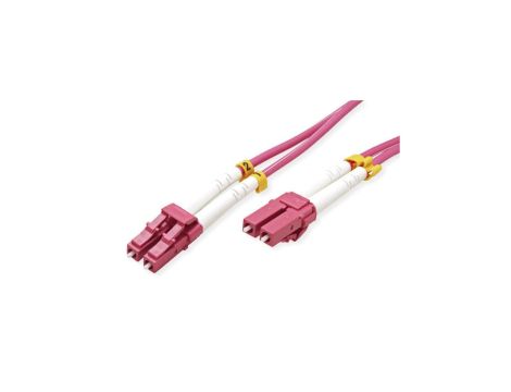 VALUE Kabel F.O. 50/125m OM4, LC/LC, fioletowy, 7 m