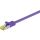 RJ45 patchkabel, CAT 6A S/FTP (PiMF), 500 MHz z CAT 7 kable surowym, Fioletowy - Długość kabla 0.25 m