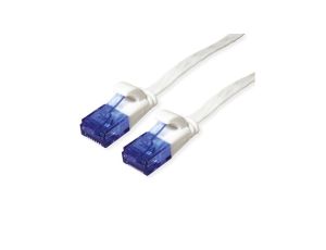 VALUE Patchkabel UTP, Cat.6A (Class EA), extra plat, wit, 1,5 m