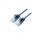 ROLINE UTP Data Center Patch Cord Cat.6A (Class EA), LSOH, bardzo cienki, niebieski, 0,15 m