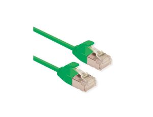 ROLINE F/UTP DataCenter Patch Cord Cat.6A (Class EA), LSOH, bardzo cienki, zielony, 3 m
