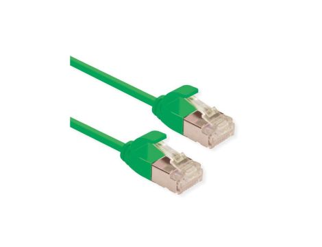 ROLINE F/UTP DataCenter Patch Cord Cat.6A (Class EA), LSOH, bardzo cienki, zielony, 3 m