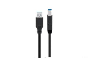 Kabel USB 3.0 Superspeed, Czarny - Długość kabla 1 m