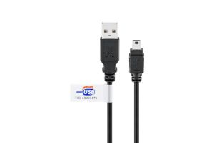 Kabel USB 2.0 Hi-Speed z certyfikatem USB, Czarny - Długość kabla 3 m