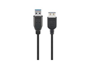 Przedłużacz USB 3.0, m, czarny
