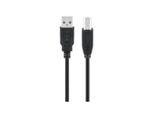 Kabel USB 2.0 Hi-Speed, Czarny - Długość kabla 0.25 m