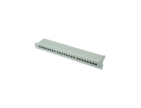 Patch panel ROLINE Cat.6 (Class E) 19, 24 porty, ekranowany, szary