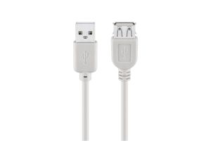 Przedłużacz USB 2.0 Hi-Speed, Szary - Długość kabla 0.3 m