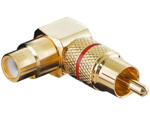 Adapter cinch 90 wersja złota Czerwony - Wersja kolorystyczna Czerwony