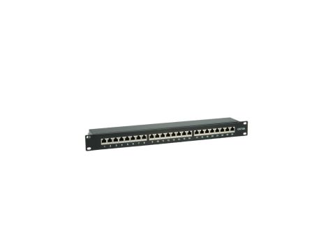 VALUE Cat.6A (Class EA) 19 panel krosowy, 24 porty, STP, czarny