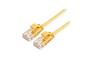 ROLINE UTP Data Center Patchkabel Cat.6A (Class EA), LSOH, extra dun, geel, 1 m