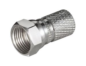 Wtyczka F wkręcana 7,3 mm - Połączenie, materiał obudowy miedź