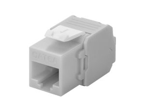 CAT 6A gniazdo Keystone RJ45, UTP, 500 MHz - Wersja kolorystyczna Jasnoszary