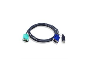 Adapter KVM-kabel VGA USB, zwart, 1,8 m 2L-5202U