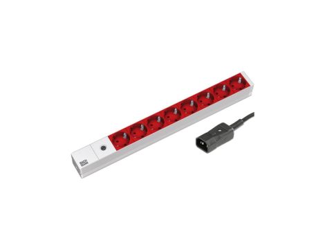 Listwa zasilająca BACHMANN 19 8-drożna, 2300W, wtyczka IEC320 C14