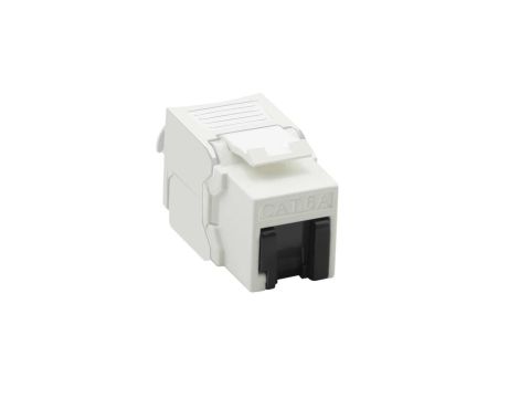VALUE Cat.6A (Class EA) Keystone, RJ-45, nieekranowany, srebrny, beznarzędziowy, biały
