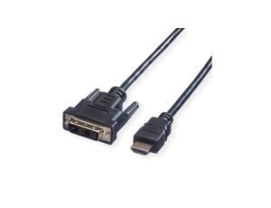 VALUE kabel do monitora DVI (18+1) / HDMI M/M, czarny, 1,5 m