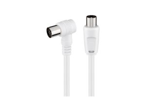 Kabel antenowy kątowy ( 70 dB), podwójne ekranowanie - Długość kabla 1.5 m