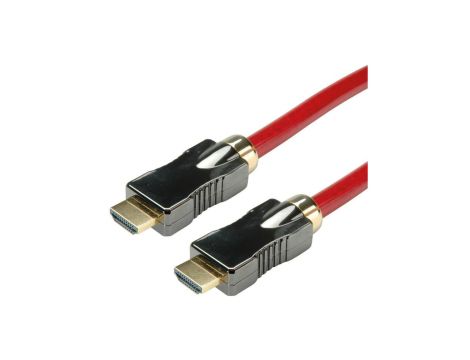 ROLINE Kabel HDMI 8K (7680 x 4320) Ultra HD z Ethernetem, M/M, czerwony, 5 m