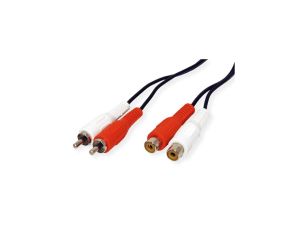 VALUE Przewód RCA duplex M/F, 10 m
