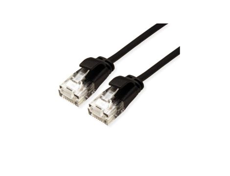ROLINE UTP Data Center Patch Cord Cat.6A (Class EA), LSOH, bardzo cienki, czarny, 5 m